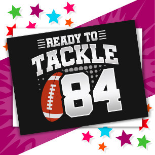 84-jähriges Tackle Football Party 84. Geburtstag Postkarte