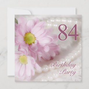 84th Birthday party invitation with daisies Einladung