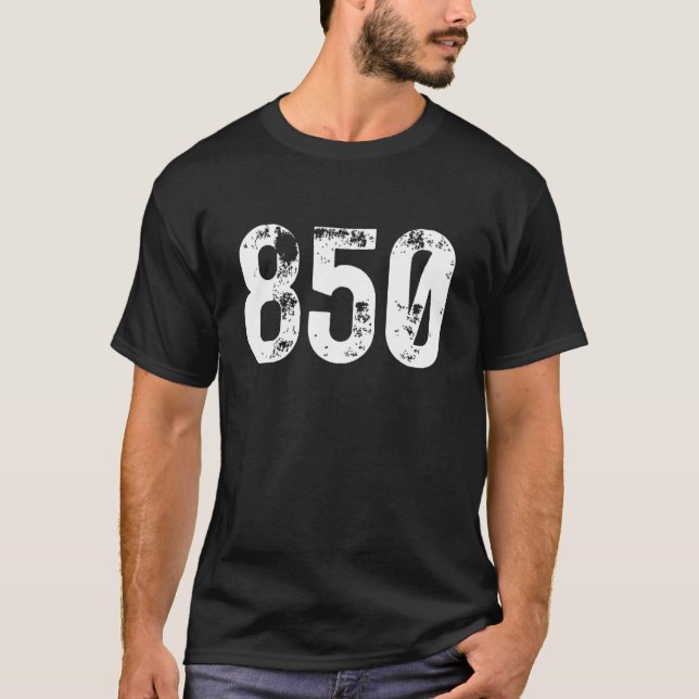 850 Area Code Tallahassee FL Mobile Telephone Area T-Shirt (Vorderseite)