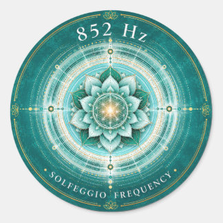 852 Hz Solfeggio-Frequenz-Aufkleber  Runder Aufkleber
