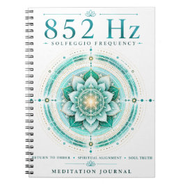 852 Hz Solfeggio-Frequenz Notizbuch – Spirituelles Notizblock