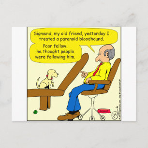 856 paranoider Cartoon Postkarte