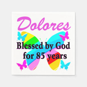 85. BLESSIERT VON GOTT PERSONALISIERTEN BIRTHTAY N SERVIETTE