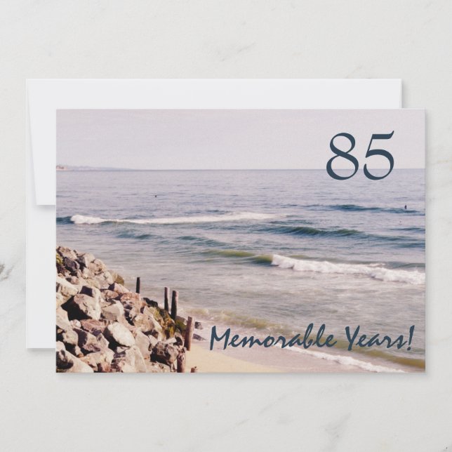 85 denkwürdiger Jahre/Geburtstag Party-Ozean Einladung (Vorderseite)