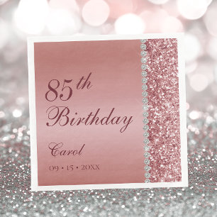 85. Elegante Rose Gold Geburtstag Serviette