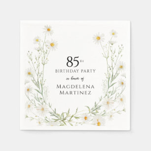 85. Geburtstag April Geburtsmonatsblume Gänseblümc Serviette