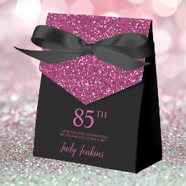 85. Geburtstag Black Hot Pink Glitzer Vielen Dank Geschenkschachtel