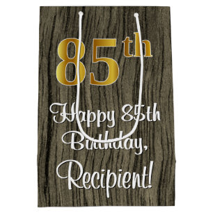85. Geburtstag: Elegante Imitate Gold Look #, Imit Mittlere Geschenktüte