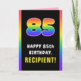 85. Geburtstag: Farbiger Regenbogen # 85, Individu Karte