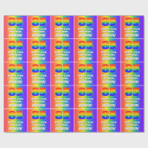 85. Geburtstag: Farbiges, lustiges Regenbogenmuste