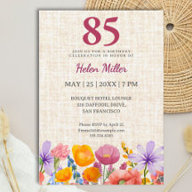 85. Geburtstag Florale Gartenparty 85 Jahre Elegan