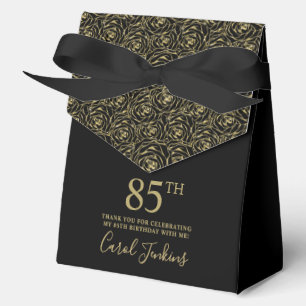 85. Geburtstag Gold Glitter Rosen Dankeschön Geschenkschachtel