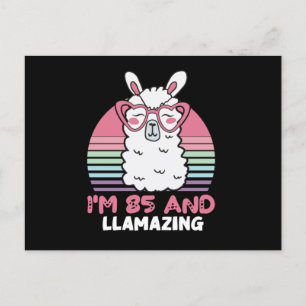 85. Geburtstag Llamazing Lama 85 Jahre alter Gebur Postkarte