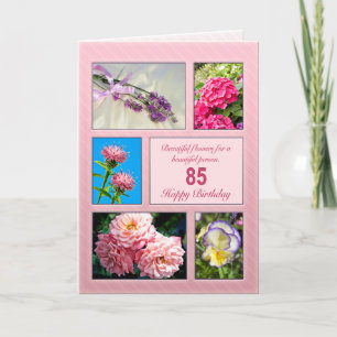 85. Geburtstag, schöne Blume Karte