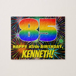 85. Geburtstag: Spaß, bunte feierliche Feuerwerke Puzzle