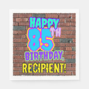 85. Geburtstag ~ Spaß, Urban Graffiti Inspiriert L Serviette