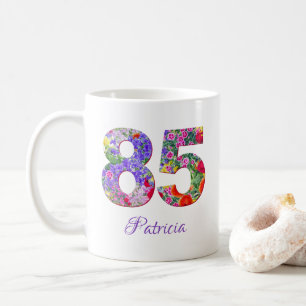 85. Geburtstag Tasse Blumenstrauß 80 Jahre Blume T