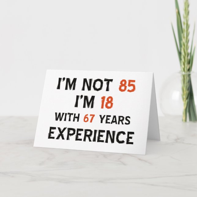 85. Geburtstagsdesigns Karte (Vorderseite)