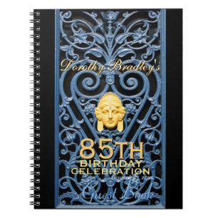 85. Geburtstagsfeier Art Deco Custom Guest B Notizblock