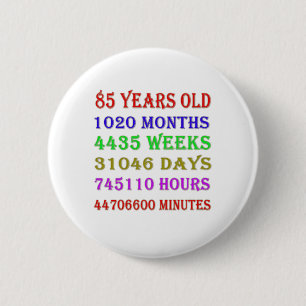 85. Geburtstagsfeiertage Button