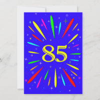 85. Geburtstagsparty Einladung Explosion