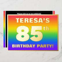 85. Geburtstagsparty: Spaß, farbenfrohe Regenbogen