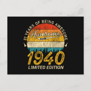 85 Jahre alt 1940 Retro Phantastisches 85. Geburts Postkarte