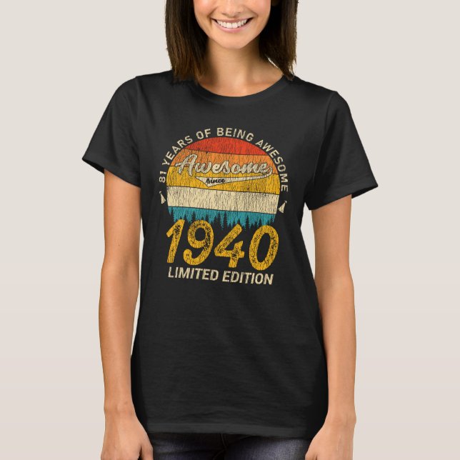 85 Jahre alt 1940 Retro Phantastisches 85. Geburts T-Shirt (Vorderseite)