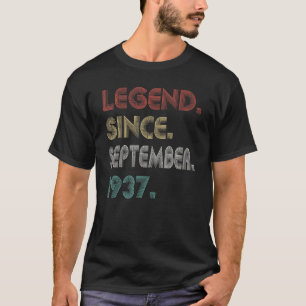 85 Jahre alte Vintage Legende seit September 1937 T-Shirt