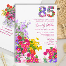 85 Jahre Elegant Garden Floral - 85. Geburtstag