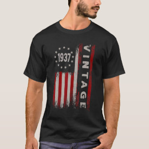 85 Jahre Vintag 1937 Amerikanische Flagge 85. Gebu T-Shirt