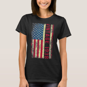 85 Jahre Vintag 1938 Amerikanische Flagge 85. Gebu T-Shirt