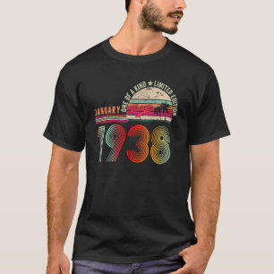 85 Jahre Vintager Januar 1938 85. Geburtstag T-Shirt