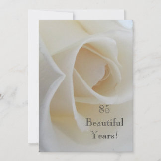 85 SchöneGeburtstagsfeier/Weiße Rose Einladung