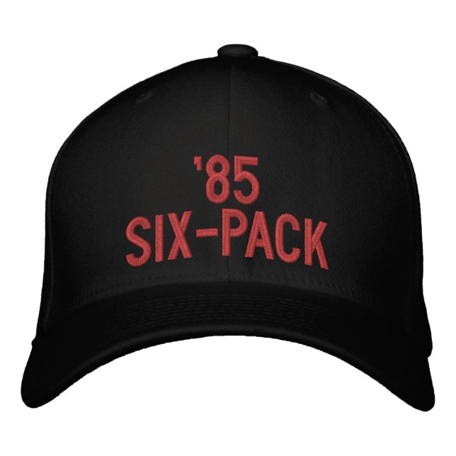 85 SIX-PACK-Hut Bestickte Baseballkappe (Vorderseite)