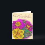 85 yellow birthday card karte<br><div class="desc">Personalise this fine art card for an extra special touch to suit your requirements. This pretty card reads: "To a dear Great Grandmother on your 85th birthday". Birthday card designed exvely from an original watercolour painting by Sarah Trett.</div>