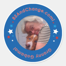 85AndChange_GrannyGobama_Sticker Runder Aufkleber
