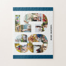 85th Birthday Number 85 Custom Photo Collage Puzzle