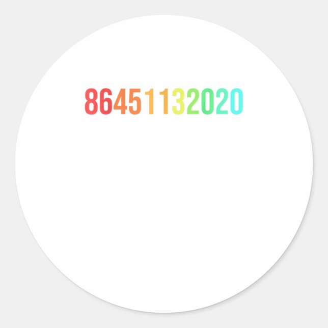 86451132020 Anti-Trump-Wahl 2020 Abstimmung EU Runder Aufkleber (Vorderseite)