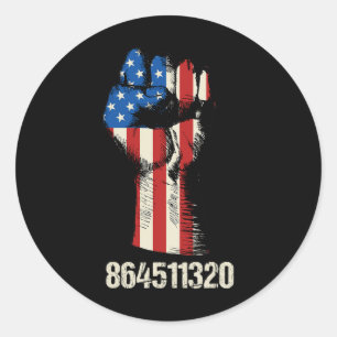 864511320 Hemd Wahl Abstimmung Biden Geschenk 8645 Runder Aufkleber