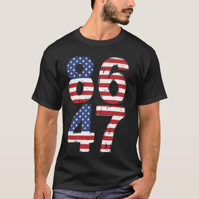 8647 86 47 Flag Männer Frauen T-Shirt (Vorderseite)