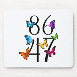 8647 Anti Trump 86 47 Floral Damen Herren Mousepad