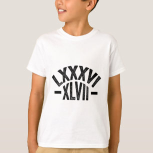 8647 Anti Trump 86 47 Florale römische Zahlen für T-Shirt