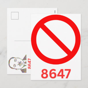 8647 Anti Trump 86 47 Retro Absetzen 47 Anti-trump Feiertagspostkarte