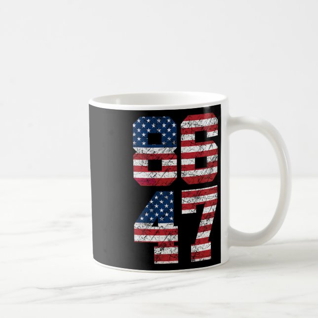 8647 Anti Trump 86 47 Retro Anti-Trump US Flag Pre Kaffeetasse (Rechts)