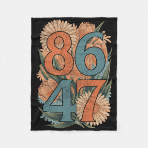 8647 Anti Trump floral Demokrat Präsident Liberal Fleecedecke