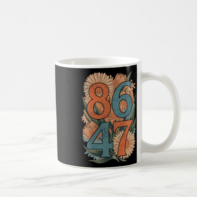 8647 Anti Trump floral Demokrat Präsident Liberal Kaffeetasse (Rechts)