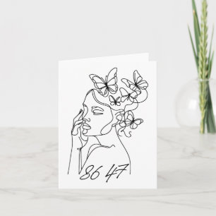 8647 Anti Trump Floral Resist 86 47 Impeach Trump Karte