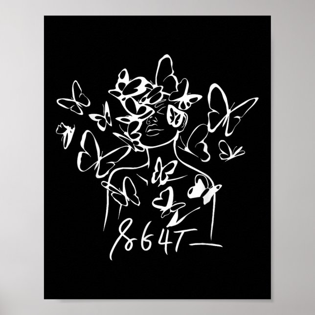 8647 Anti Trump Floral Resist 86 47 Impeach Trump Poster (Vorne)