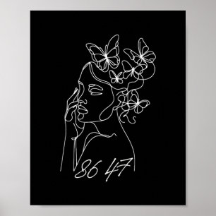 8647 Anti Trump Floral Resist 86 47 Trump absetzen Poster